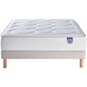 MERINOS -LOT MATELAS+SOMMIER TAPISSIER 160X200CM - COCON